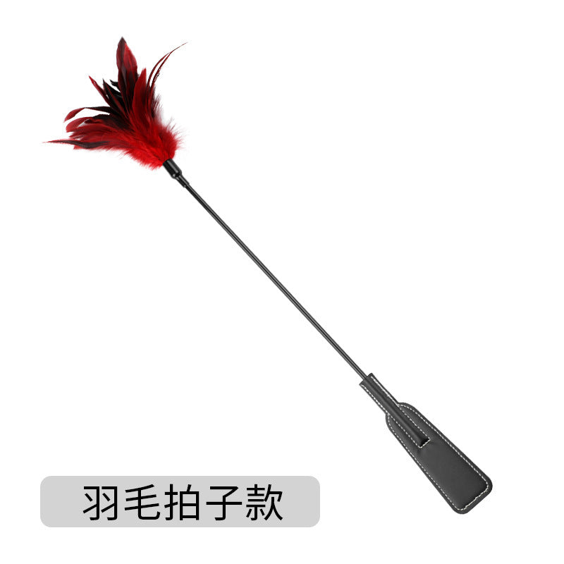 Sex Toys SM Props Long Rod Feather Paddle SM Sex Training Leather Paddle SP Alternative