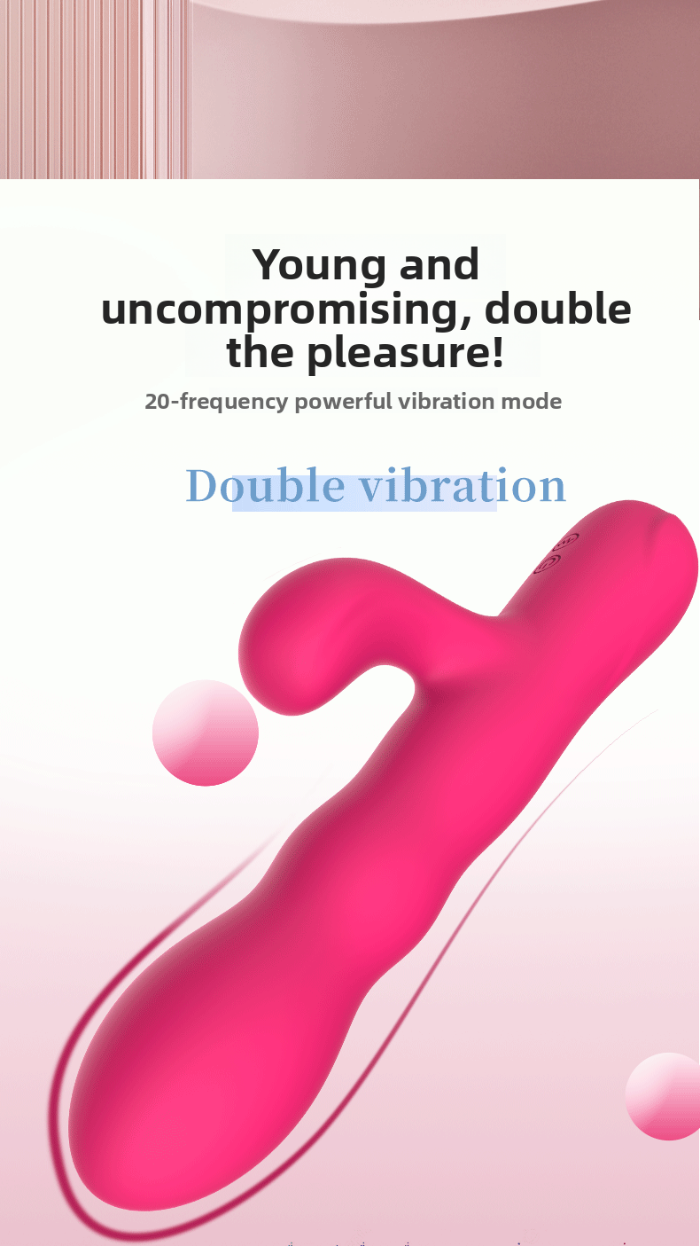 Female Strong Vibration Dual-Head Massage Teasing G-Spot AV Vibrator Patting Masturbator Adult Sex Toys