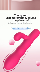 Female Strong Vibration Dual-Head Massage Teasing G-Spot AV Vibrator Patting Masturbator Adult Sex Toys