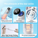 Fully Automatic Telescopic Vibrating Heating Aircraft Cup Male Masturbator Penis Exerciser Adult Sex Toys
