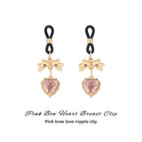 Sexy Props Supplies Bowknot Love Breast Clip Female Wearable Chest Flirting Teasing Stimulating Adult Products