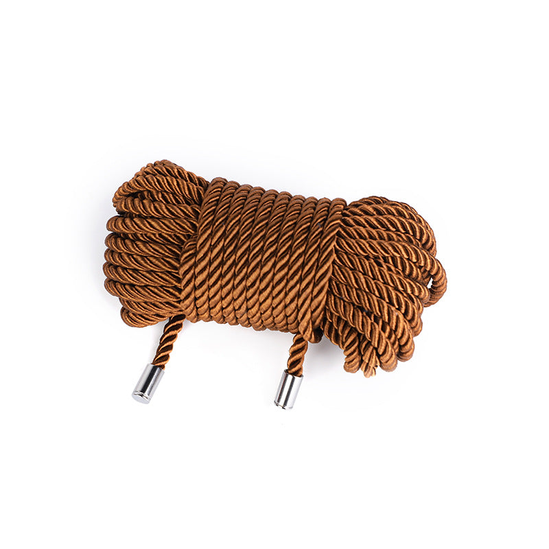 SM Props Multi-color Metal Head Erotic Silk Rope 5.1m Female Slave Training Bondage Polyester Erotic Binding Rope