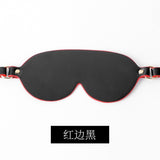 SM Sex Toys Black Light-Blocking Eye Mask High-Quality PU Leather Sex Eye Mask Teasing Flirting Adult Sex Toys