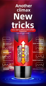 Dark Knight Electric Fully Automatic Telescopic Rotating Sound Silicone Aircraft Cup Exerciser Adult Sex Toys