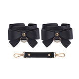 SM Props Set 5-Piece Set Bowknot Erotic Whip PVC Ball Gag Female Slave Leash Collar Restraint Handcuffs