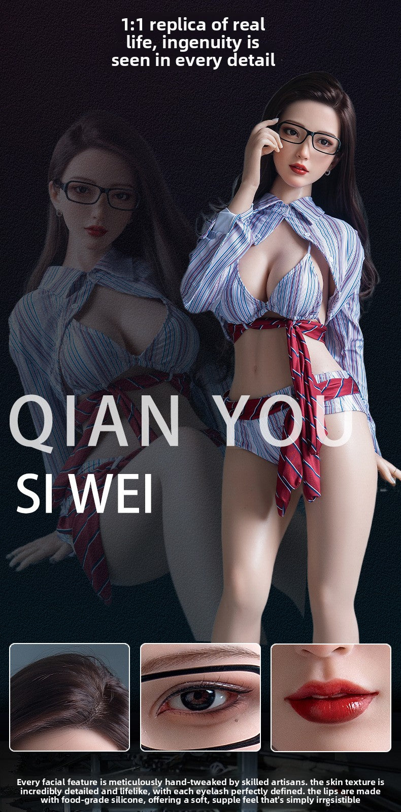 Realistic Male Silicone Doll Adult Sex Toy Non-Inflatable Doll Self-Media Silicone Doll