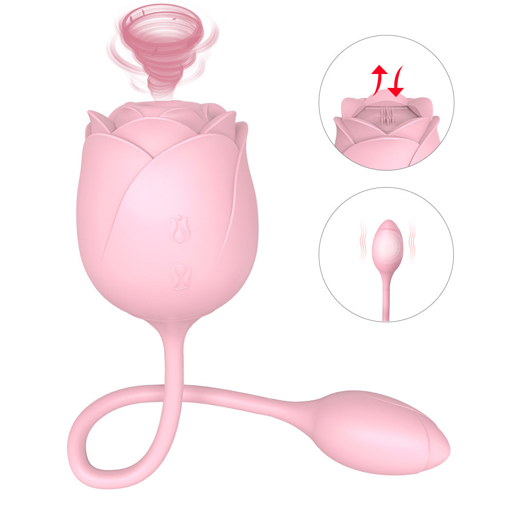 Sucking Double Vibrator Eternal Flower Vibrator Female Masturbator Breast Suction Teasing Vibrating Vibrator