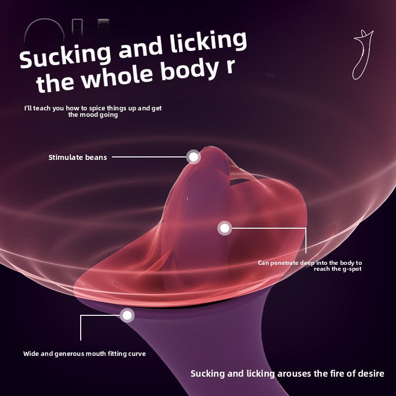 Tongue Licking Body Stick Adult Products Female Masturbator Female Vibrator