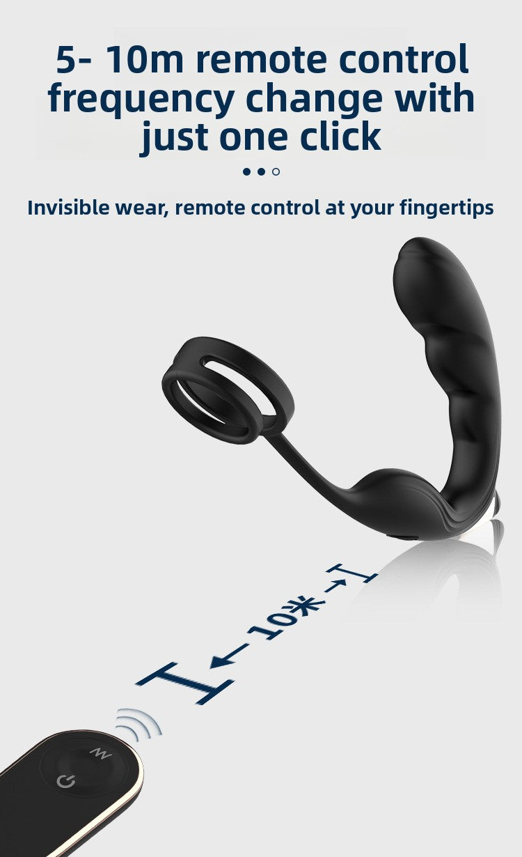 Nuoer Male Sex Products Prostate Massager Anal Plug Semen Locking Ring Back Chamber Masturbation Device