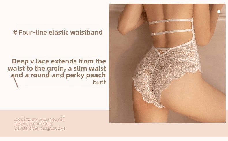 Sexy Lingerie Sexy Bodysuit Adult Lace Open Crotch No Need to Take Off Breast Hanging Neck Small Chest Plus Size Women's Set