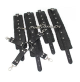 Sex Toys SM Props Back Binding Cross Buckle Plush 3-Piece Set SM Training Binding Handcuffs Footcuffs Adult