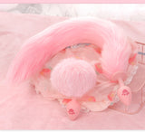 SM Sex Toys Fox Tail Anal Plug Cat Paw Silicone Anal Plug Pink Fur Ball Anal Plug Alternative Adult Products