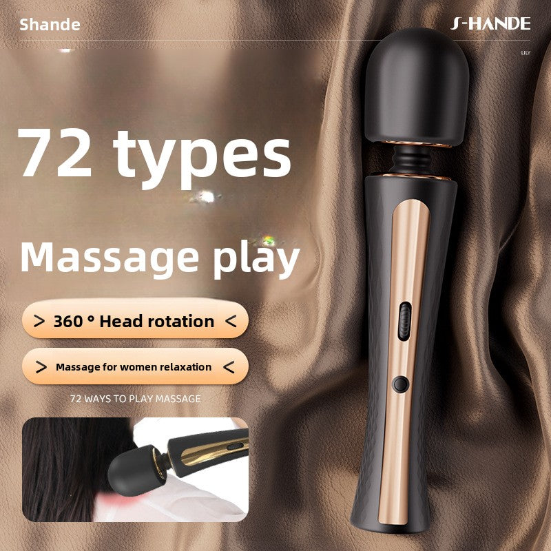 Strong Vibration Shoulder and Neck Massager Muscle Relaxation Female High Frequency Vibration Electric Full Body Meridian AV Massager