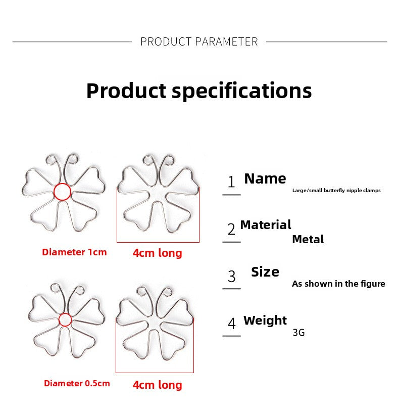 Female SM Props Erotic Nipple Clamps Female Slave Training Invisible Nipple Clamps for Outdoor Use