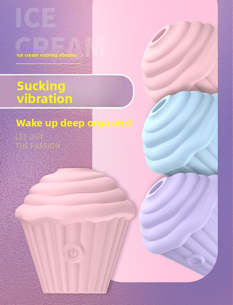 Ice Cream Sucking Instant Tide Vibrator Female Masturbator Multi-frequency G-spot Teasing Magnetic Sex Toys