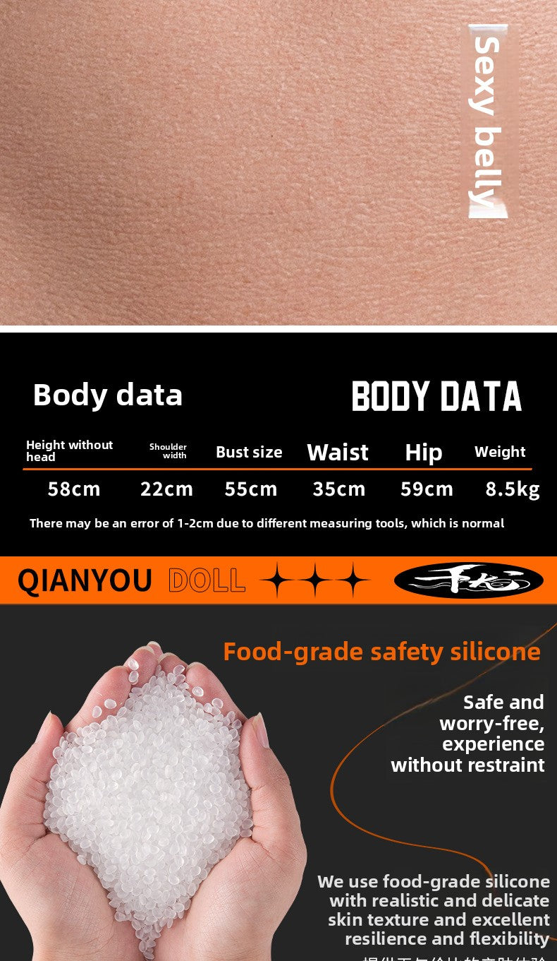 Full Silicone Half-body Reverse Mold Simulator Men's Toys for Yin Interesting Leather Pattern Silicone Reverse Mold Ass Solid Doll