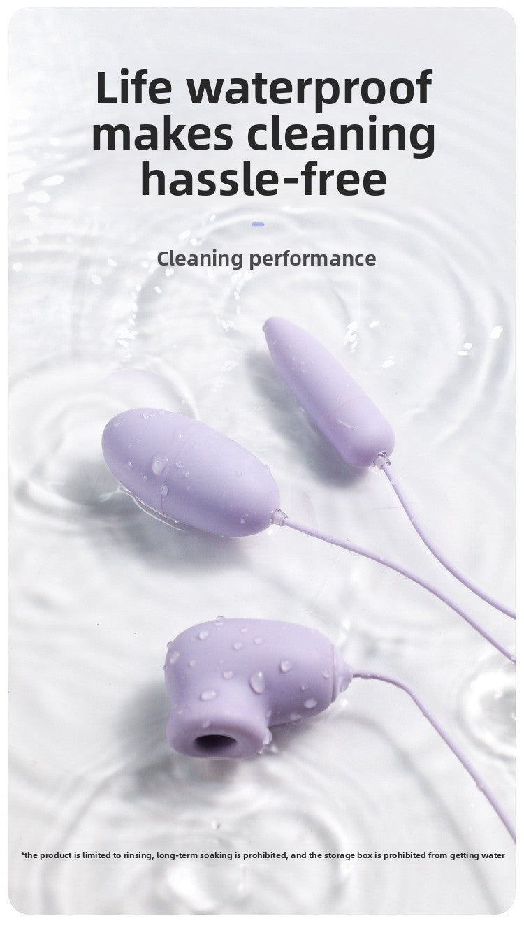 Sucking Vibrating Egg Female Orgasm Masturbator Couple Foreplay Flirting