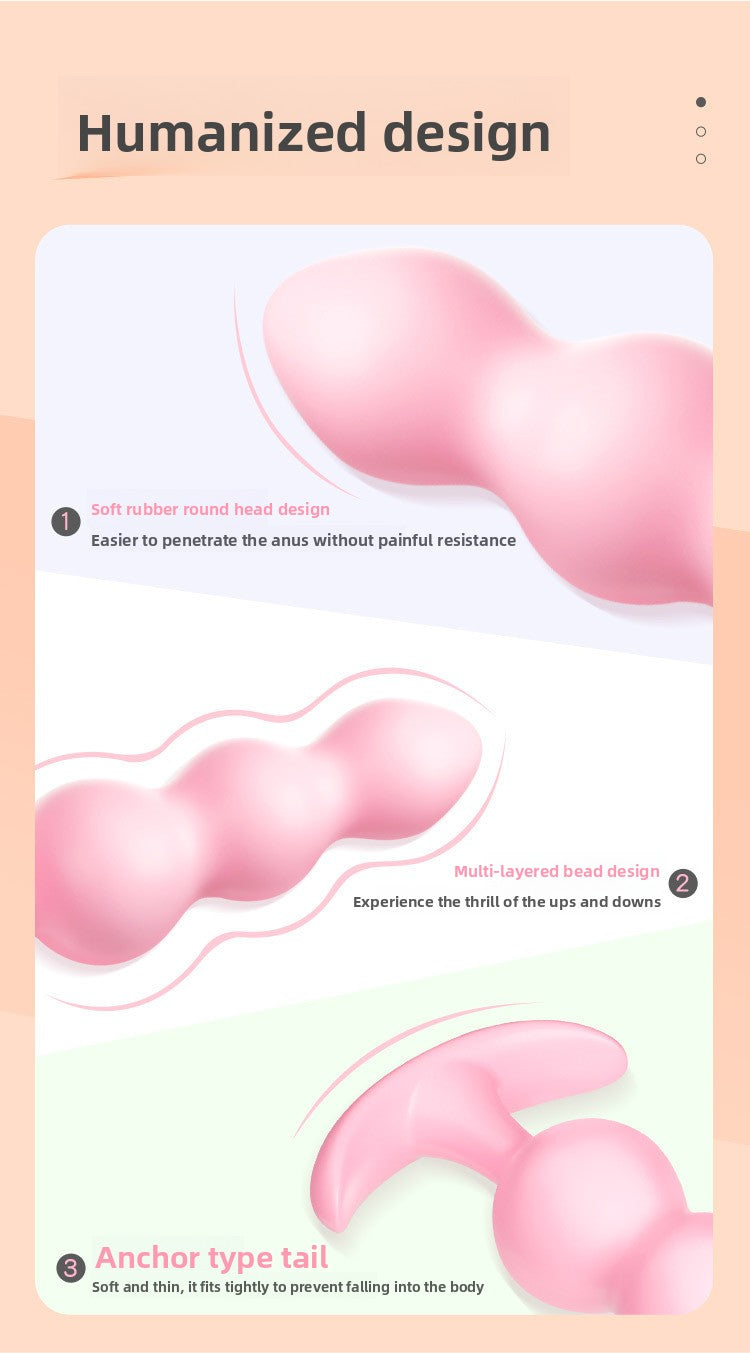 Female Anal Plug for Couples Flirting Tail Large Bead Masturbator Adult Products