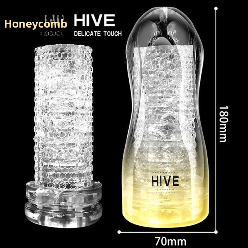 Transparent Airplane Cup Male Sucking Training Masturbator Adult Toy Inverted Mold Sex Toy