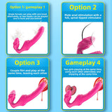 Lesbian Remote Control Vibrator Soft Silicone Double-Headed Lesbian Wand Female Sex Toys Masturbator