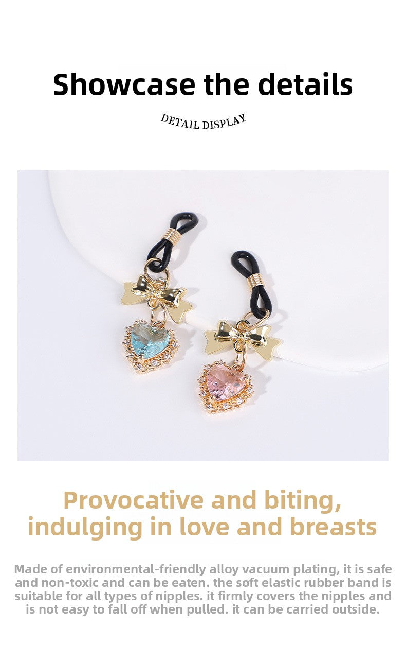 SM Sex Toys for Women Masturbation Toys Erotic Clitoral Clips Torture Training Bowknot Heart-shaped Nipple Clips Nipple Binders