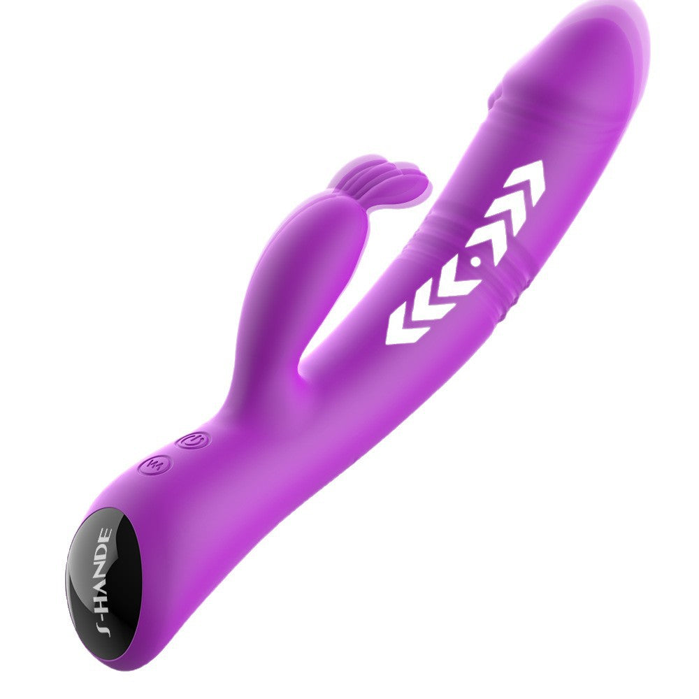 Rabbit Telescopic Vibrator Adult Toy Insertable Female Masturbator AV Massage Stick Female Toy