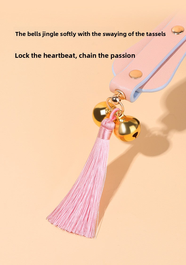 Sex Toys SM Props Macaron Genuine Leather Bondage Set Hand and Foot Cuffs Training Collar Mouth Gag Spanker Adult