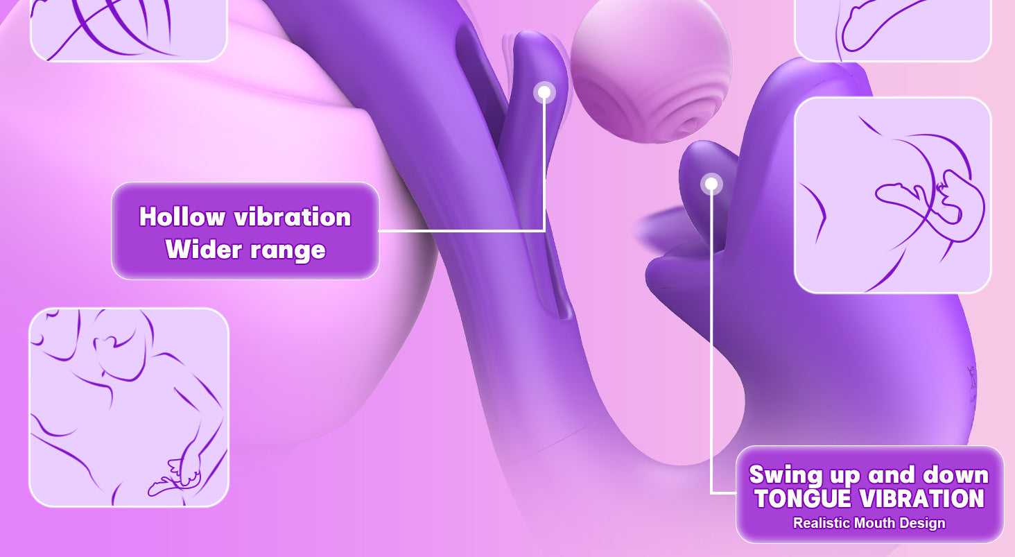 New Product Tongue Licking Patting Vibrator Female Masturbation Device G-spot Orgasm Simulation Dildo Sex Toys