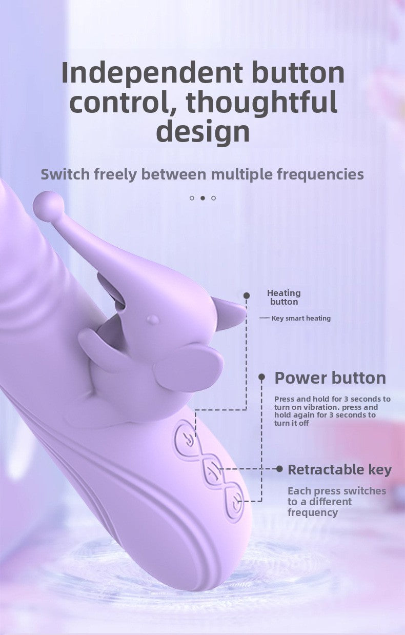 Automatic Heating Telescopic Tongue Licking G-Spot Instant Climax Vibrating Massager for Women Adult Masturbator