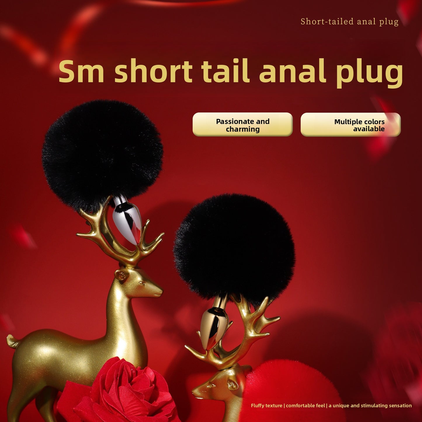Sexy SM Props Mini Fur Ball Rabbit Tail Anal Plug Female Back Chamber Anal Expander Adult Products