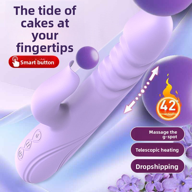 Multi-frequency Telescopic Automatic Heating G-spot Instant Thrusting Vibrating Massager Wand Female Essential Masturbation Device