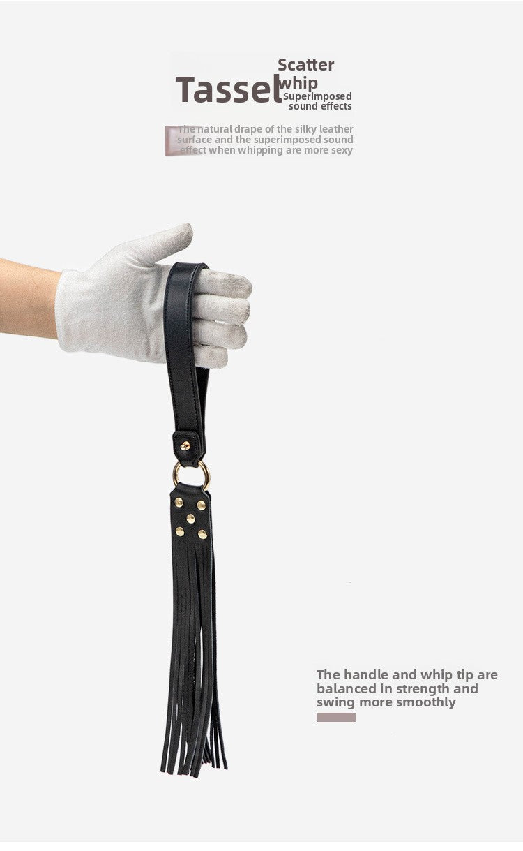 High-end SM Props Genuine Leather 8-Piece Set with Case Bondage Handcuffs Leash Collar Punishment Training Whip Adult Products