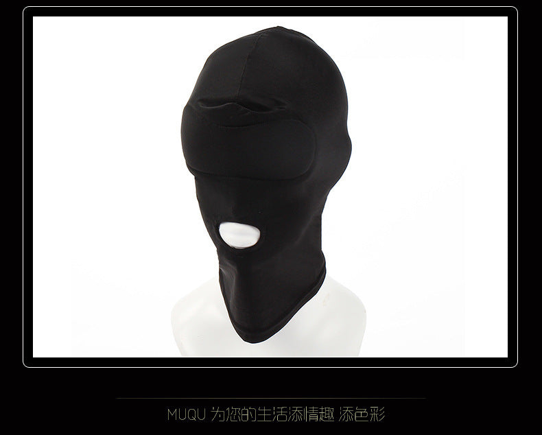 SM Adult Sex Toys Elastic Fabric Open Mouth Open Eyes Full Head Cover Face Mask Flirting Alternative Toys