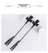 Sexy SM Props Bowknot Long Whip Wand Female Slave Training Teasing Slapping Bat Adult Products