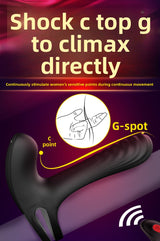 Locking Semen Ring Double Ring Three-Point Unisex Masturbator Silicone Insertable Vibrating Ring