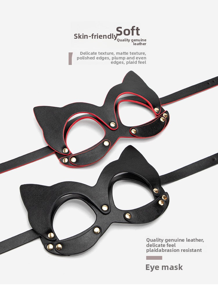 High-end SM Props Genuine Leather 8-Piece Set with Case Bondage Handcuffs Leash Collar Punishment Training Whip Adult Products