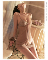 Sexy Lingerie for Women Plus Size See-through Temptation Strap Sexy Lace Nightdress Sleepwear Emotional Supplies Set