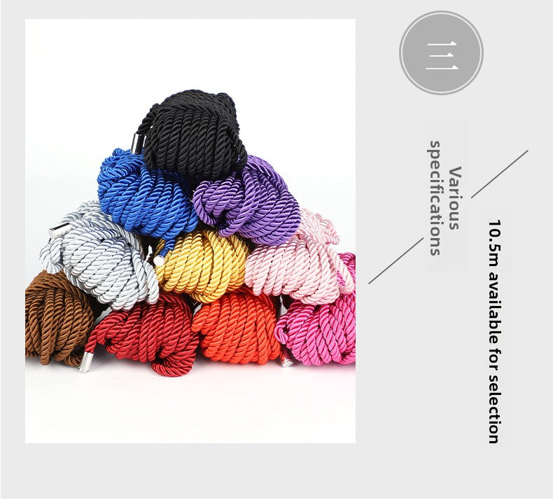 SM Props Multi-color Metal Head Erotic Silk Rope 5.1m Female Slave Training Bondage Polyester Erotic Binding Rope
