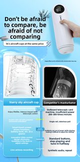 Fully Automatic Telescopic Vibrating Heating Aircraft Cup Male Masturbator Penis Exerciser Adult Sex Toys