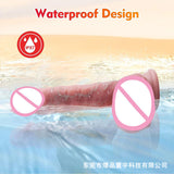 Liquid Silicone High Realistic Vibration Telescopic Heatable Simulation Dildos Female Masturbator Vibrator Couple Fun