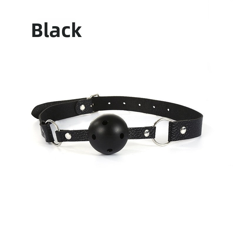 Bondage Mouth Ball Leather SM Restraint Training Mouth Gag Couple Flirting Adult Products Alternative Erotic Toys