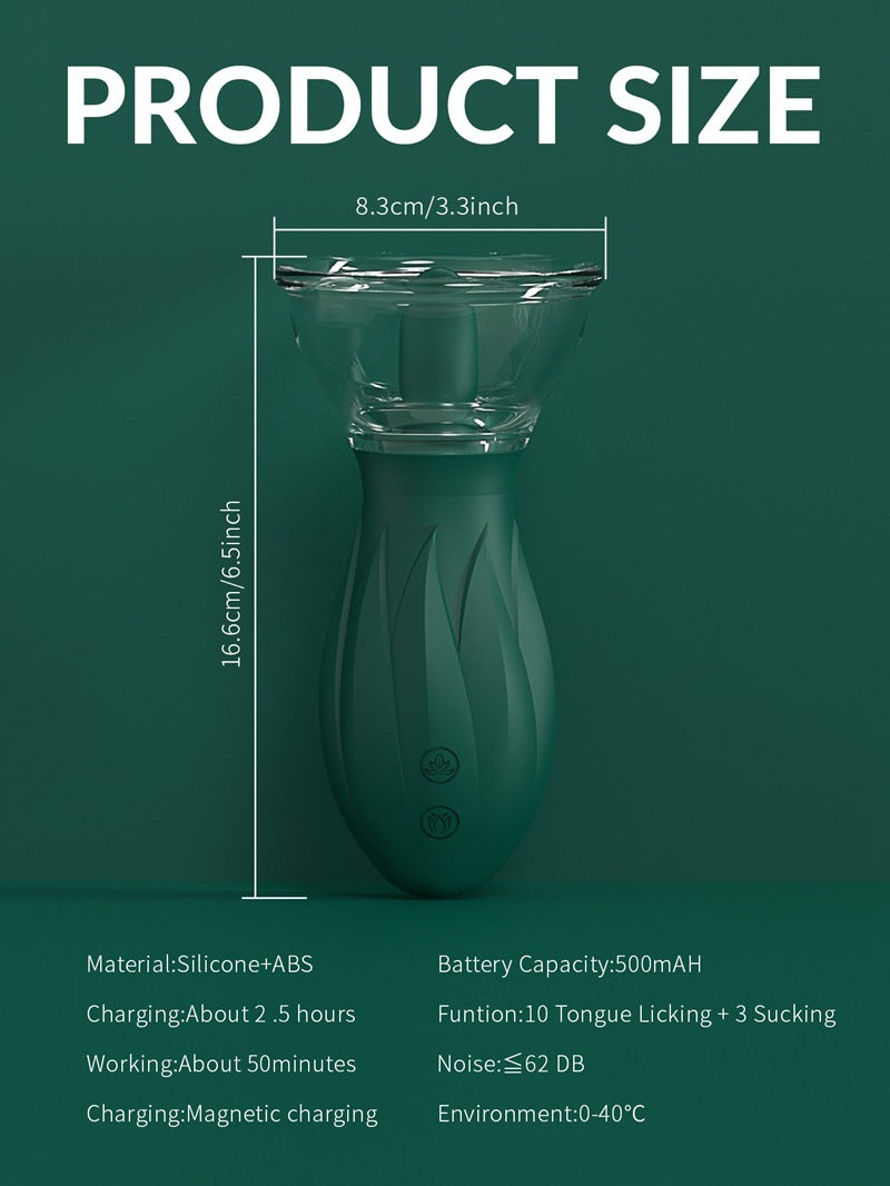 Clitoral Tongue Licking Sucking Device Breast Massage Vibrator Adult Sex Toys Female Masturbator