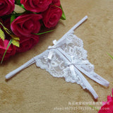 Sexy Lingerie Temptation Lace Women's Sexy Panties Butterfly Open Crotch T-Pants Thong