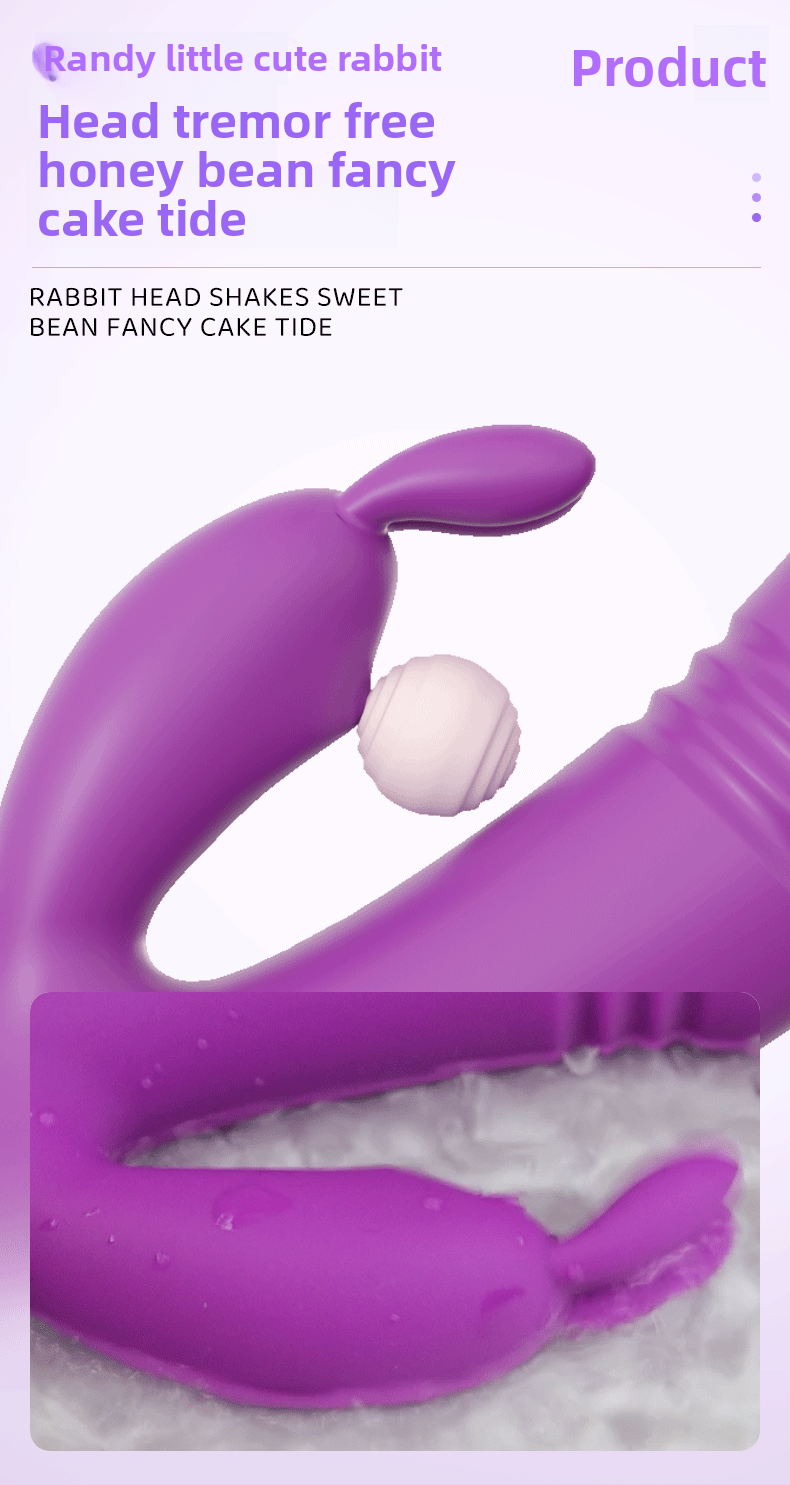 Rabbit Telescopic Vibrator Adult Toy Insertable Female Masturbator AV Massage Stick Female Toy