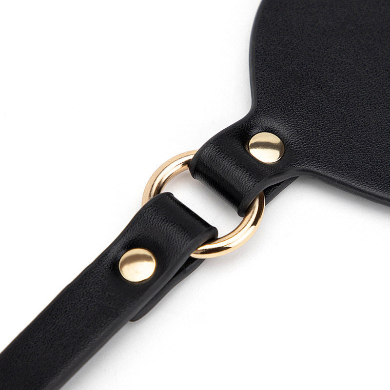 SM Sex Toys Black Light-Blocking Eye Mask High-Quality PU Leather Sex Eye Mask Teasing Flirting Adult Sex Toys