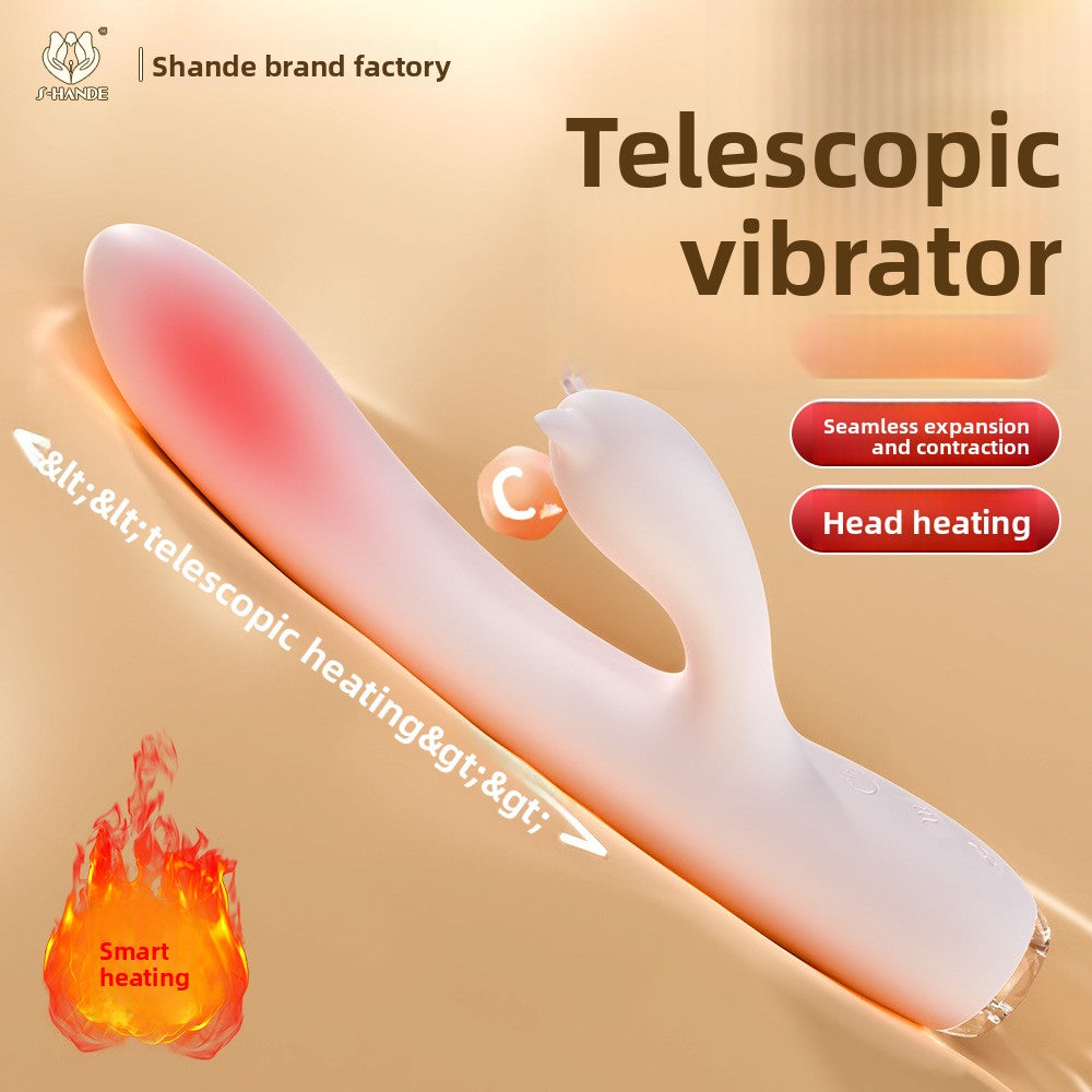Heated Telescopic Vibrator Female Masturbation Stick Adult Products Toys Sex Products Female Masturbation