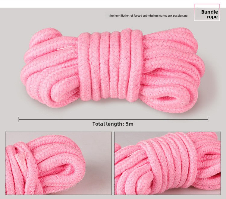 New Sexy Seven-Piece Set Plush Leather Binding Restraint Rope Sex Toys Alternative Couples Flirting Adult Use