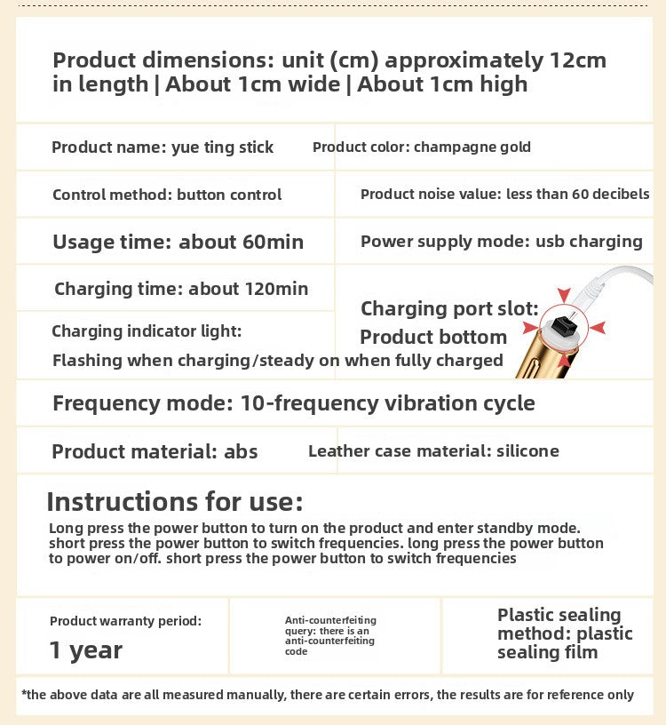 Mini AV Vibrator Female Orgasm Masturbation Device Couple Bed Training Sex Toy Portable Anal Plug