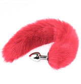Sexy SM Props Small Metal Anal Plug Solid Color Fox Tail Anal Plug Back Court Development Training Adult Supplies