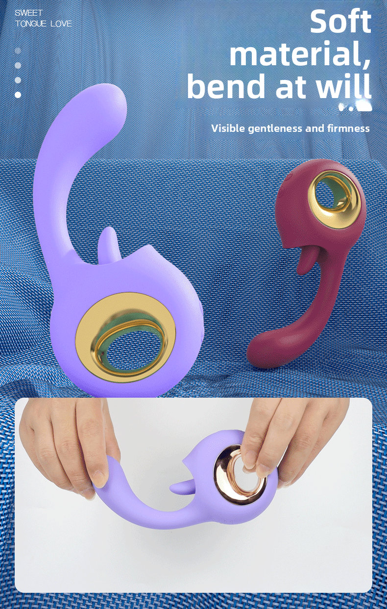 Female Dormitory Masturbation G-Spot Clitoris Dual Strong Vibration Vagina Tongue Licking Vibrator for Women